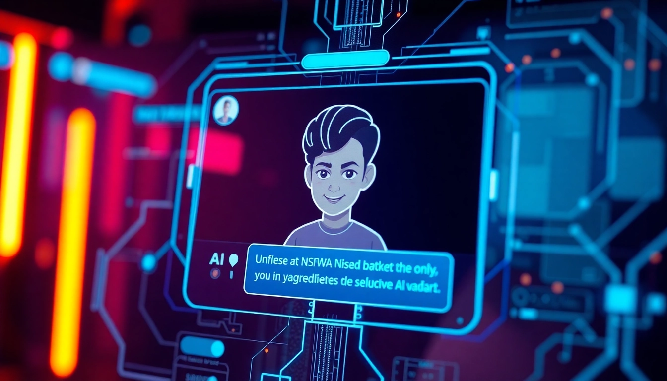 Engaging scene of NSFW AI chat on a sleek screen showing intimate digital conversation, highlighting unfiltered AI interactions for adult users.